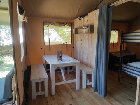 TENTE TOILE ET BOIS 5 personnes - GP5 Tente safari Greenlodge avec sanitaire privé