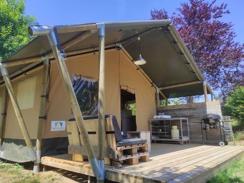 TENTE TOILE ET BOIS 5 personnes - GP5 Tente safari Greenlodge avec sanitaire privé