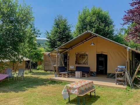 TENTE TOILE ET BOIS 5 personnes - GP6 Tente safari Greenlodge avec sanitaire privé