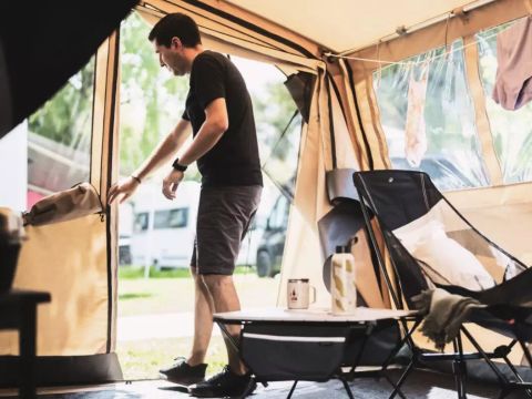 TENTE TOILE ET BOIS 6 personnes - Savannah Lodge 4 Pièces 6 Personnes Sans Sanitaire