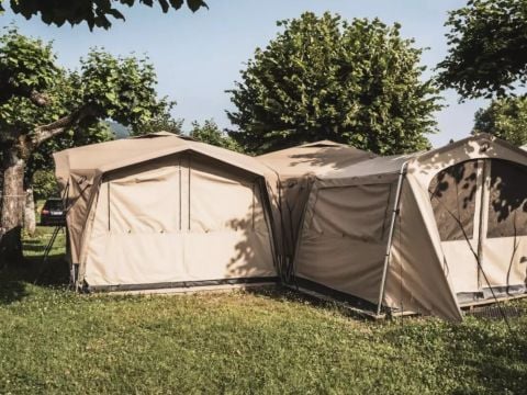 TENTE TOILE ET BOIS 6 personnes - Savannah Lodge 4 Pièces 6 Personnes Sans Sanitaire