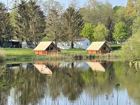 Tente en toile et en bois 5 personnes - Tente lodges sans sanitaires