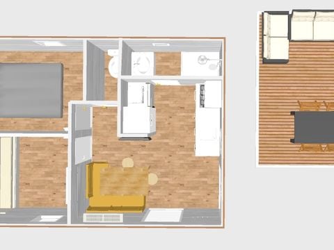 CHALET 4 personnes - Prestige 2 Chambres - 1 SDB - 30m²