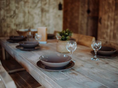 TENTE TOILE ET BOIS 5 personnes - Tente Wood Prestige Plus 5pers 2ch 1SDB 38m²