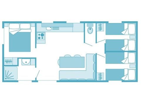 MOBILHOME 6 personnes - Confort 32m² 3 chambres - climatisé