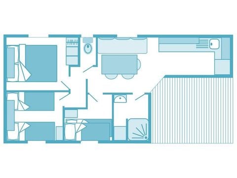MOBILHOME 6 personnes - Confort 32m² 3 chambres - climatisé