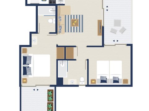 APPARTEMENT 4 personnes - 2 chambres 4 pers.