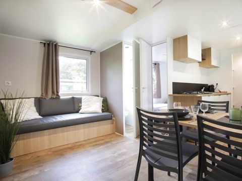 Mobilhome 4 personnes - Nest29 30,8 m²- 2 chambres + Terrasse couverte + TV