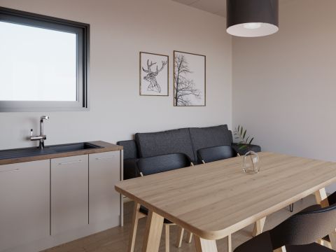 Lodge 4 personnes - Lodge Serenity 33,9 m² - 2 chambres + 2 SDB + Terrasse + TV