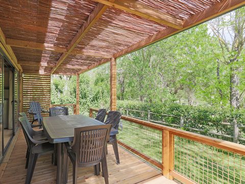 Chalet 4 personnes - Chalet Portland 35 m² - 3 chambres + Terrasse couverte + TV