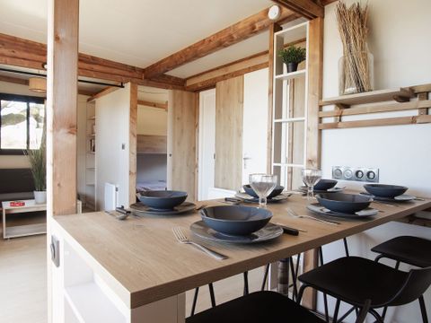 Chalet 4 personnes - Chalet Portland 35 m² - 3 chambres + Terrasse couverte + TV