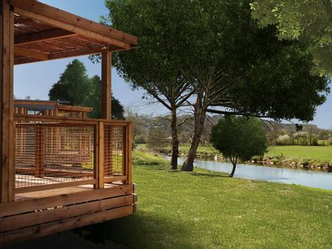 Chalet 4 personnes - Chalet Portland 35 m² - 3 chambres + Terrasse couverte + TV