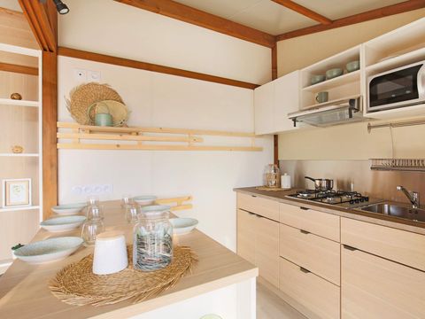 Chalet 4 personnes - Chalet Portland 35 m² - 3 chambres + Terrasse couverte + TV