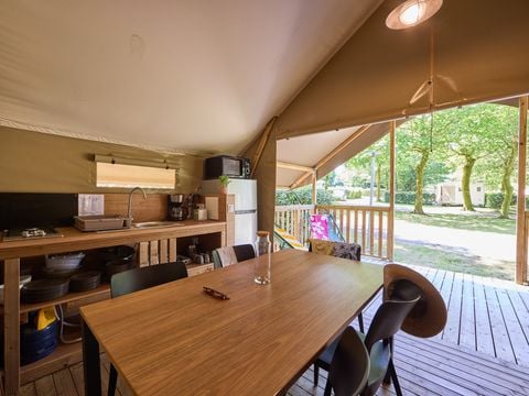 TENTE TOILE ET BOIS 5 personnes - Tente Safari 2 CH 5 pers