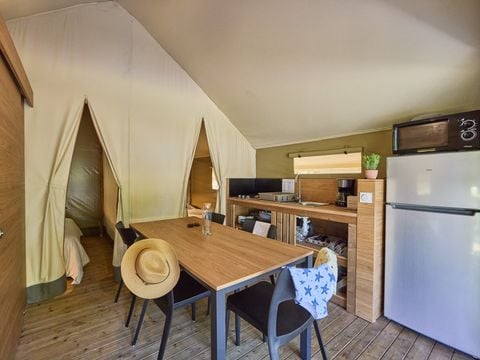 TENTE TOILE ET BOIS 5 personnes - Tente Safari 2 CH 5 pers