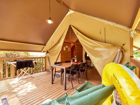 TENTE TOILE ET BOIS 5 personnes - Tente Safari 2 CH 5 pers