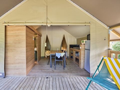 TENTE TOILE ET BOIS 5 personnes - Tente Safari 2 CH 5 pers
