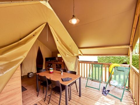 TENTE TOILE ET BOIS 5 personnes - Tente Safari 2 CH 5 pers