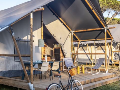 Tente en toile et en bois 2 personnes - LODGE FAMILY DUPLEX