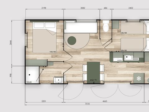 MOBILHOME 4 personnes - Trigano Confort 4 personnes
