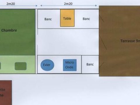Hébergement 2 personnes - Hébergement Tonneau - Sans sanitaires - Toilette sèche