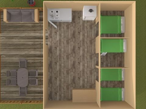 TENTE TOILE ET BOIS 6 personnes - Lodgetent Holiday