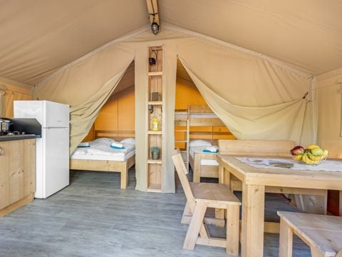 TENTE TOILE ET BOIS 5 personnes - Stella Maris - Tente Safari Lodge + air conditionné