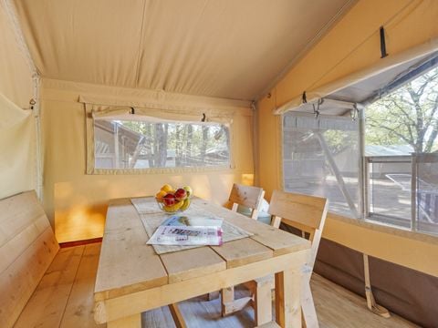TENTE TOILE ET BOIS 5 personnes - Stella Maris - Tente Safari Lodge + air conditionné