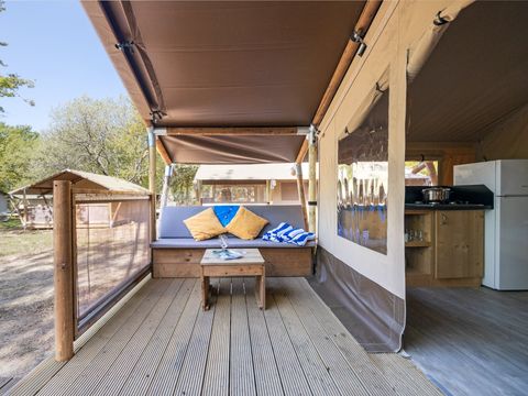 Tente en toile et en bois 5 personnes - Stella Maris - Tente Safari Lodge + air conditionné