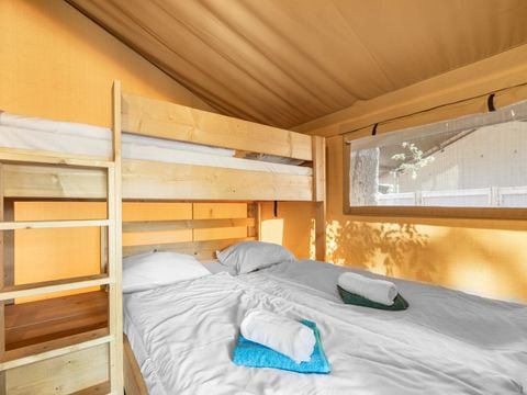 TENTE TOILE ET BOIS 5 personnes - Stella Maris - Tente Safari Lodge + air conditionné