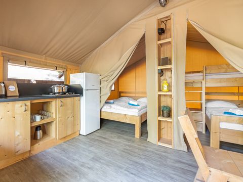 TENTE TOILE ET BOIS 5 personnes - Stella Maris - Tente Safari Lodge + air conditionné