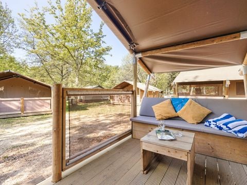 TENTE TOILE ET BOIS 5 personnes - Stella Maris - Tente Safari Lodge + air conditionné
