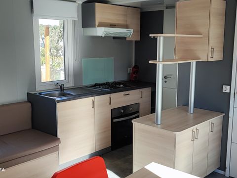 MOBILHOME 6 personnes - 30m² 3 chambre, climatisé, terrasse de 18 m²