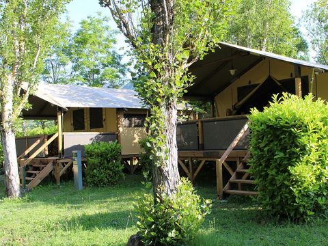TENTE TOILE ET BOIS 5 personnes - Lodge