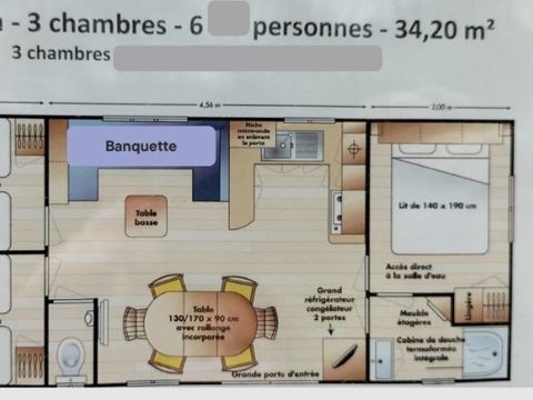 MOBILHOME 6 personnes - Nouveau 3 chambres