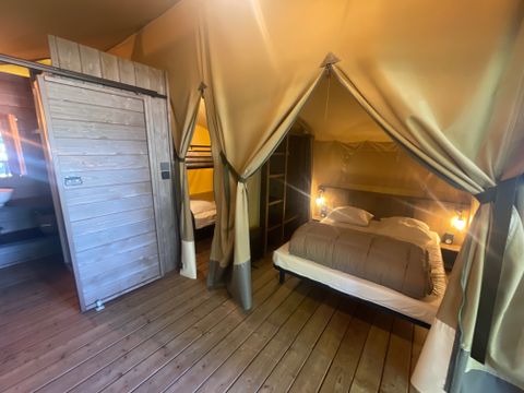 TENTE TOILE ET BOIS 5 personnes - Lodge en bois KENYA - 2 chambres