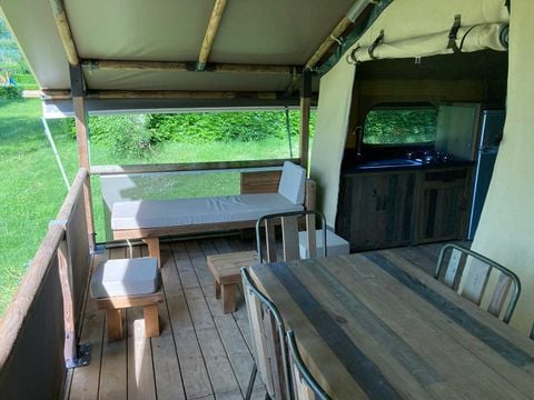 TENTE TOILE ET BOIS 5 personnes - Lodge en bois KENYA - 2 chambres