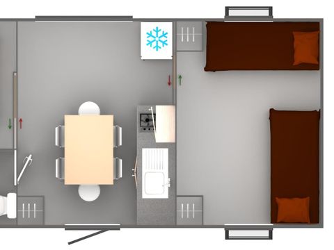 MOBILHOME 4 personnes - Mobil home SENCILO - 2 chambres (Dimanche au Dimanche)