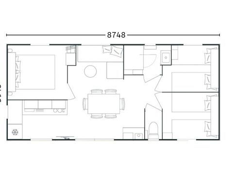 MOBILHOME 6 personnes - Bahia 87.3 -3 chambres