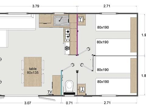 MOBILHOME 6 personnes - Mobilhome 6 personnes