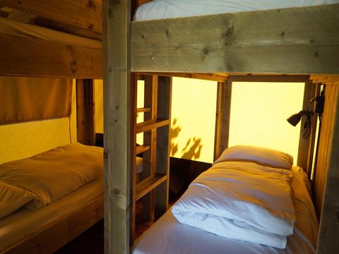 Tente en toile et en bois 6 personnes - Tente safari 6