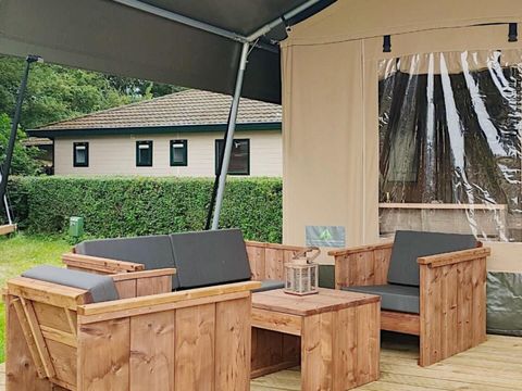 Tente en toile et en bois 6 personnes - Tente safari 6