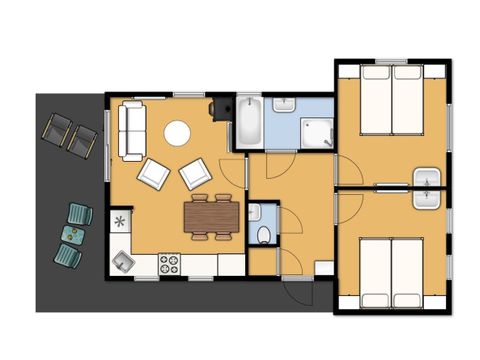 Bungalow 4 personnes - Grutto