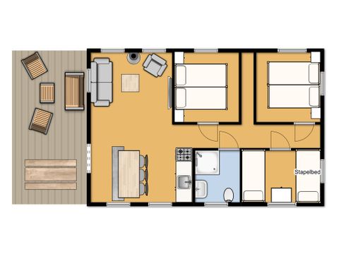Tente en toile et en bois 7 personnes - Tente safari de Wold Lodge