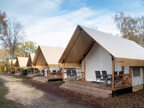 Tente en toile et en bois 6 personnes - Tente Glamping Luxe