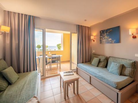 Appartement 4 personnes - 1 chambre - Terrasse ou balcon - Vue sur la mer - Climatisé