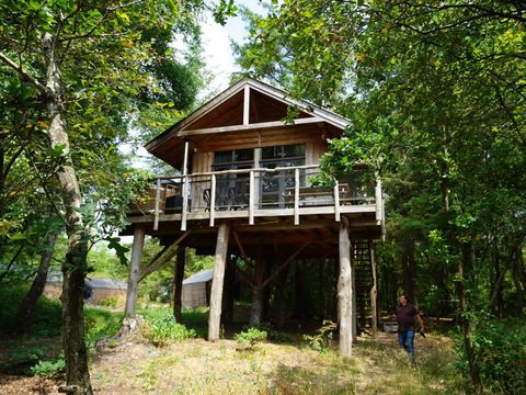 HÉBERGEMENT INSOLITE 6 personnes - Maison dans les arbres XXL Bain à remous