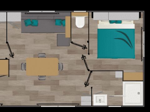 MOBILHOME 4 personnes - Confort + 2 Chambres 4 Personnes  
