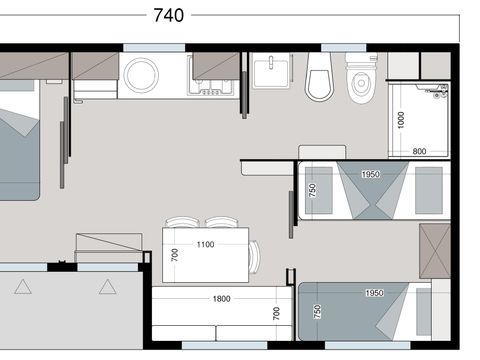 MOBILHOME 5 personnes - Charme