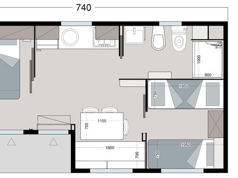 MOBILHOME 4 personnes - Charme